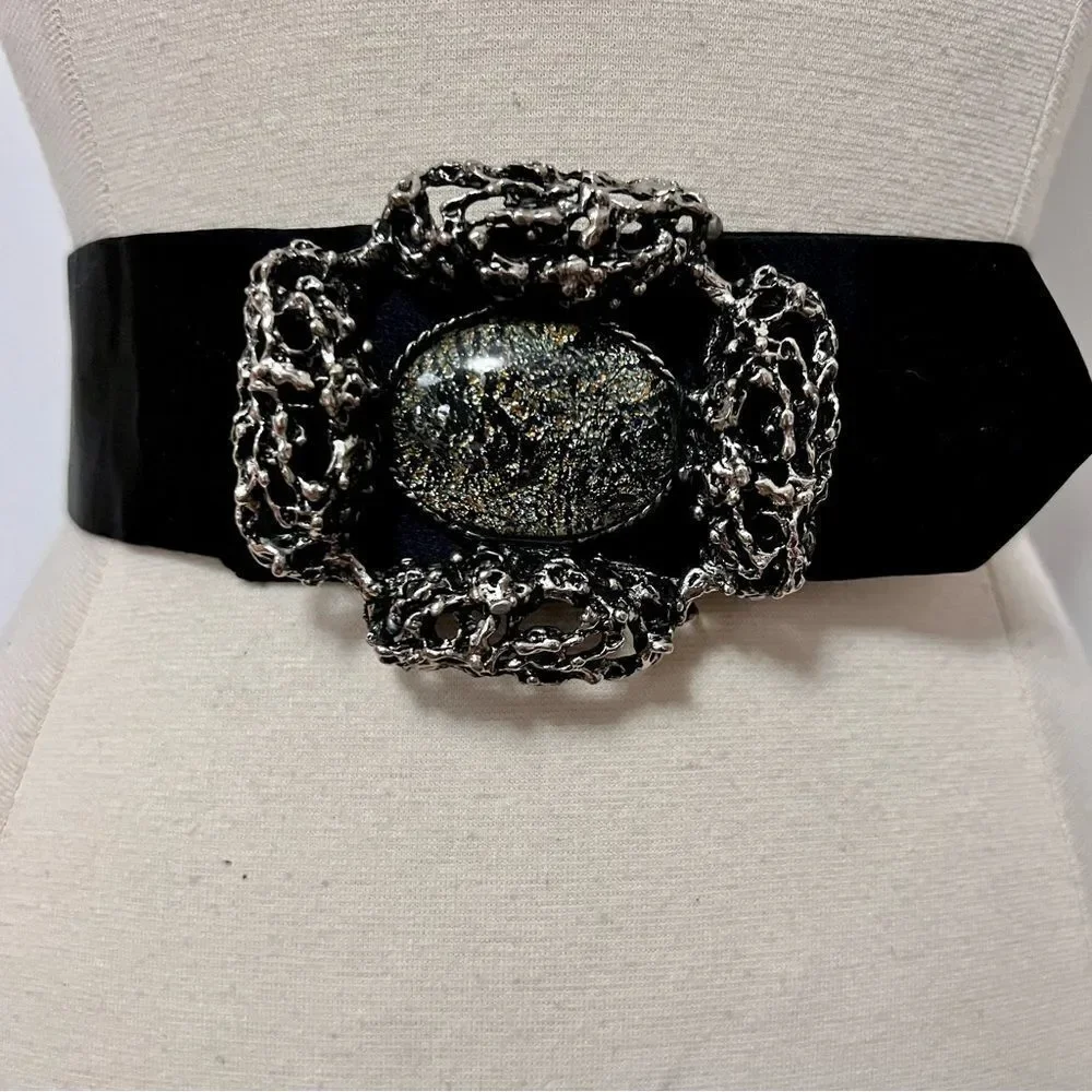 Moody & Maximal Vintage 1970s / 1980s Bohemian Oversized Gemstone Statement Belt